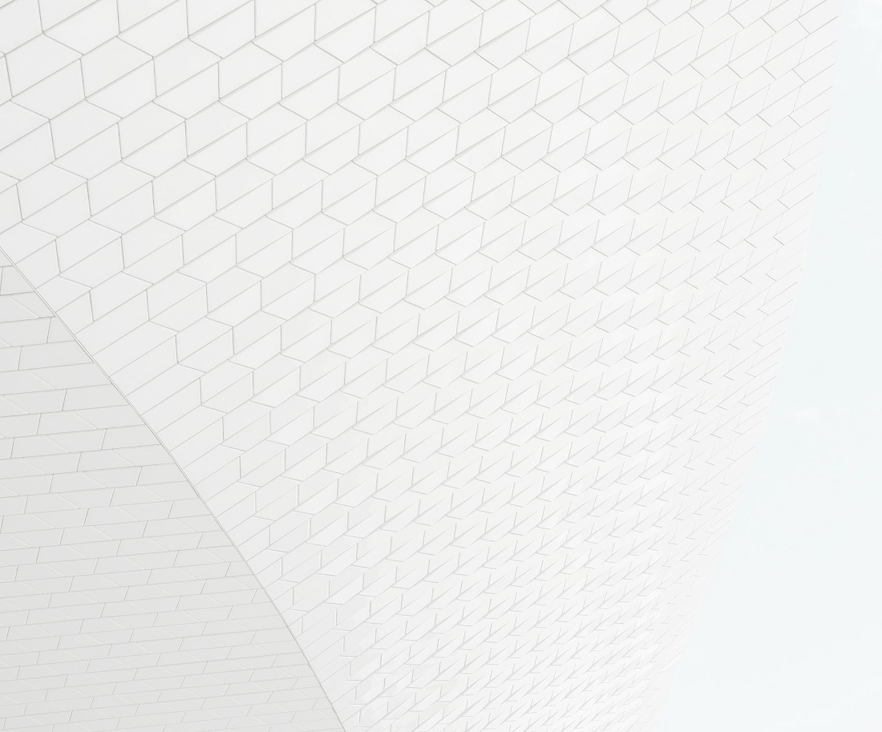 Geometric white tile texture with hexagonal patterns.